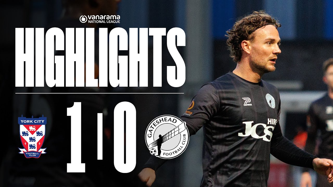 Heed lose by one at York on New Year’s Day | York City 1-0 Gateshead | HIGHLIGHTS