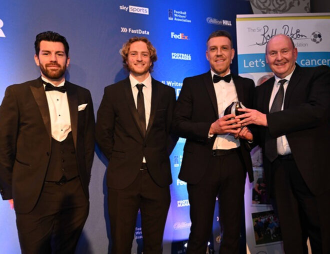 Gateshead recognised for FA Trophy win at North East Football Writers’ Association dinner